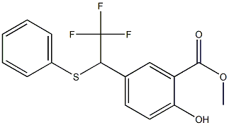 2-Hydroxy-5-(2,2,2-trifluoro-1-phenylthioethyl)benzoic acid methyl ester