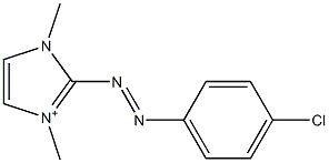 2-[(4-Chlorophenyl)azo]-1,3-dimethyl-1H-imidazol-3-ium Structure