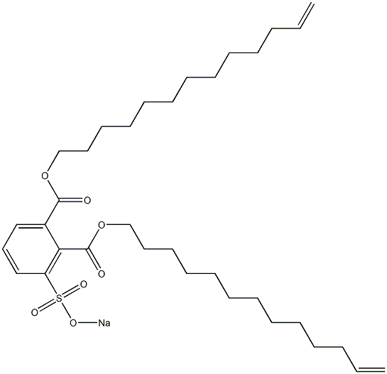 3-(Sodiosulfo)phthalic acid di(12-tridecenyl) ester 结构式