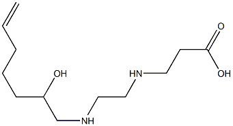 3-[N-[2-[N-(2-Hydroxy-6-heptenyl)amino]ethyl]amino]propionic acid 结构式