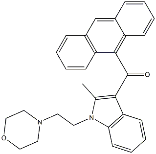 3-[(Anthracen-9-yl)carbonyl]-2-methyl-1-(2-morpholinoethyl)-1H-indole Structure