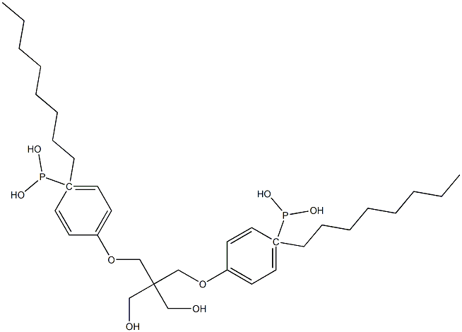 P,P'-[2,2-Bis(4-octylphenoxymethyl)-1,3-propanediylbis(oxy)]bisphosphonous acid Struktur