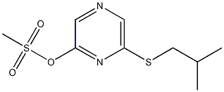 Methanesulfonic acid 6-(2-methylpropylthio)-2-pyrazinyl ester Structure