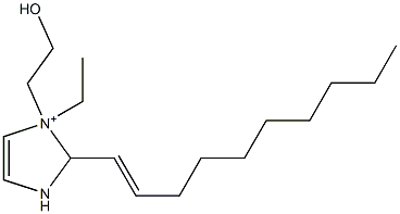 2-(1-デセニル)-1-エチル-1-(2-ヒドロキシエチル)-4-イミダゾリン-1-イウム 化学構造式