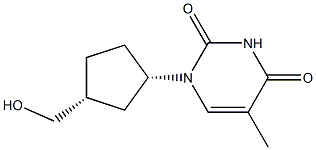 4'-O-Carba-3'-deoxythymidine Structure