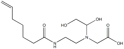 N-(1,2-Dihydroxyethyl)-N-[2-(6-heptenoylamino)ethyl]aminoacetic acid Structure