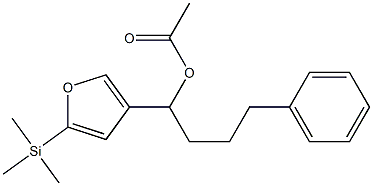 Acetic acid 1-[5-(trimethylsilyl)-3-furyl]-4-phenylbutyl ester Structure