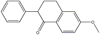 2-Phenyl-6-methoxy-3,4-dihydro-1(2H)-naphthalenone Struktur