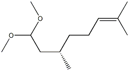 [S,(-)]-3,7-Dimethyl-6-octenal dimethyl acetal Structure