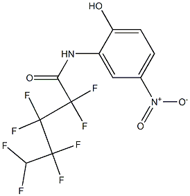 N-(2-ヒドロキシ-5-ニトロフェニル)-2,2,3,3,4,4,5,5-オクタフルオロバレルアミド 化学構造式