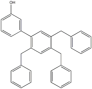 3-(3,4,6-Tribenzylphenyl)phenol,,结构式