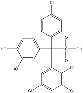 (4-Chlorophenyl)(2,3,5-trichlorophenyl)(3,4-dihydroxyphenyl)methanesulfonic acid Structure