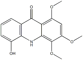 1,3,4-Trimethoxy-5-hydroxyacridin-9(10H)-one 结构式