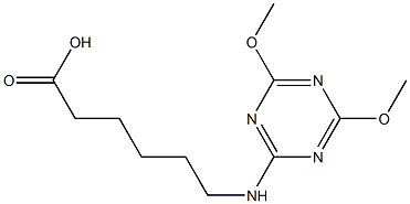6-[(4,6-Dimethoxy-1,3,5-triazin-2-yl)amino]hexanoic acid Structure