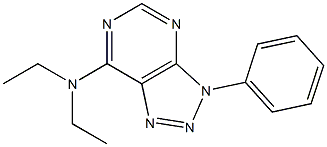 3-フェニル-7-ジエチルアミノ-3H-1,2,3-トリアゾロ[4,5-d]ピリミジン 化学構造式