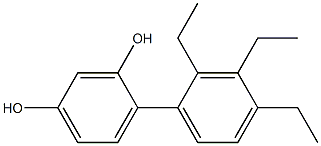 4-(2,3,4-Triethylphenyl)benzene-1,3-diol 结构式