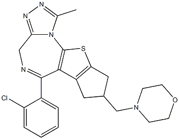 4-[[[6-(2-Chlorophenyl)-8,9-dihydro-1-methyl-4H,7H-cyclopenta[4,5]thieno[3,2-f][1,2,4]triazolo[4,3-a][1,4]diazepin]-8-yl]methyl]morpholine