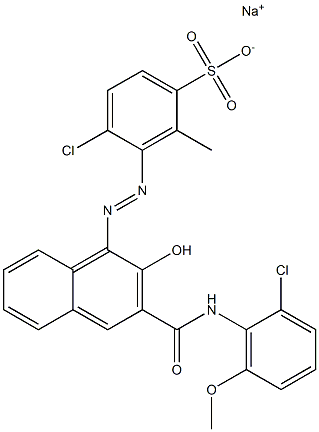 4-Chloro-2-methyl-3-[[3-[[(2-chloro-6-methoxyphenyl)amino]carbonyl]-2-hydroxy-1-naphtyl]azo]benzenesulfonic acid sodium salt