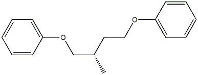 [S,(+)]-2-メチル-1,4-ジフェノキシブタン 化学構造式