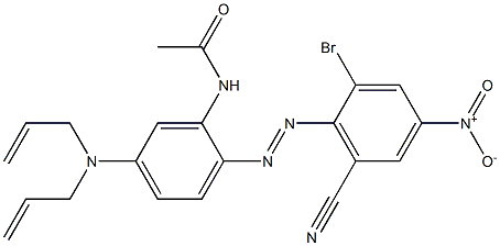 N-[2-(2-Bromo-6-cyano-4-nitrophenylazo)-5-(diallylamino)phenyl]acetamide Structure