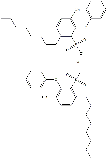Bis(6-hydroxy-3-octyl[oxybisbenzene]-2-sulfonic acid)calcium salt,,结构式