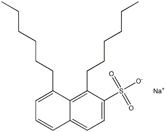 1,8-Dihexyl-2-naphthalenesulfonic acid sodium salt Structure