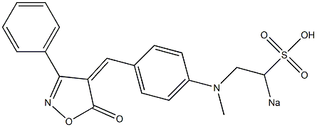 3-Phenyl-4-[4-[N-(2-sodiosulfoethyl)-N-methylamino]benzylidene]-2-isoxazolin-5-one Struktur