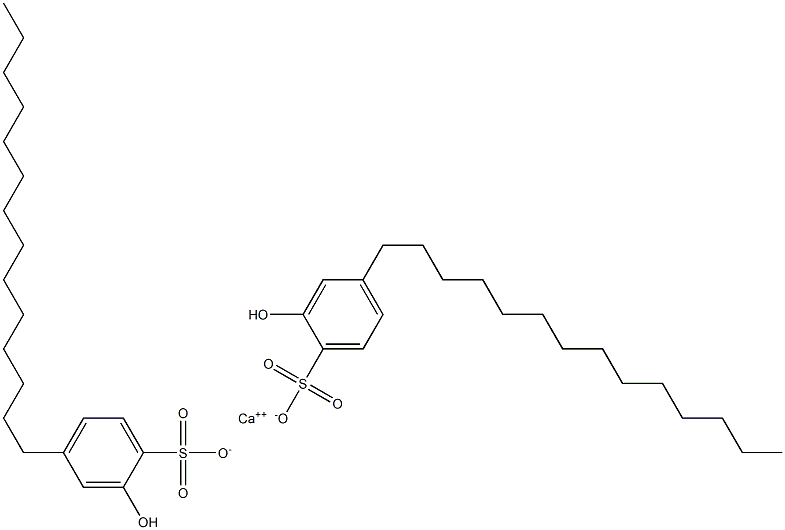 Bis(2-hydroxy-4-tetradecylbenzenesulfonic acid)calcium salt Structure
