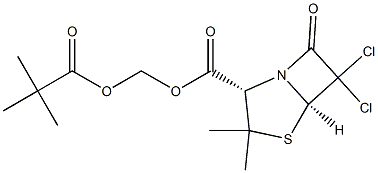 6,6-Dichloropenicillanic acid pivaloyloxymethyl ester,,结构式