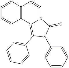1,2-ジフェニルイミダゾ[5,1-a]イソキノリン-3(2H)-オン 化学構造式