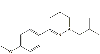 Diisobutyl(4-methoxybenzylideneamino)aluminum,,结构式