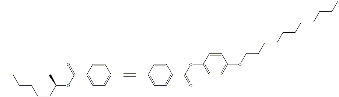 4-[[4-(4-ウンデシルオキシフェノキシカルボニル)フェニル]エチニル]安息香酸(R)-1-メチルヘプチル 化学構造式