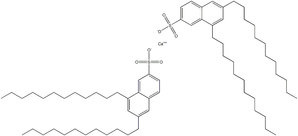 Bis(6,8-didodecyl-2-naphthalenesulfonic acid)calcium salt Structure