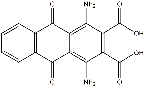 1,4-Diamino-9,10-dihydro-9,10-dioxoanthracene-2,3-dicarboxylic acid,,结构式