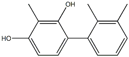 2-メチル-4-(2,3-ジメチルフェニル)ベンゼン-1,3-ジオール 化学構造式