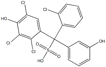 (2-Chlorophenyl)(2,3,5-trichloro-4-hydroxyphenyl)(3-hydroxyphenyl)methanesulfonic acid 结构式