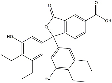 1,1-Bis(3,4-diethyl-5-hydroxyphenyl)-1,3-dihydro-3-oxoisobenzofuran-5-carboxylic acid Structure
