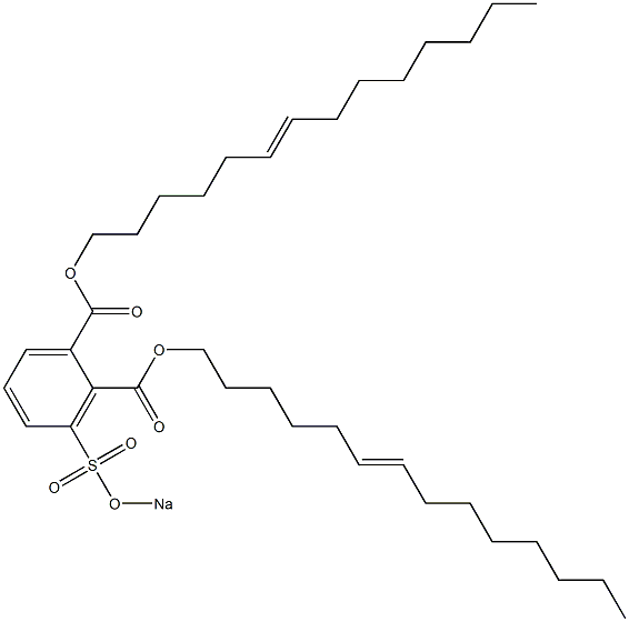 3-(Sodiosulfo)phthalic acid di(6-tetradecenyl) ester,,结构式