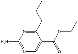 2-Amino-4-propylpyrimidine-5-carboxylic acid ethyl ester,,结构式