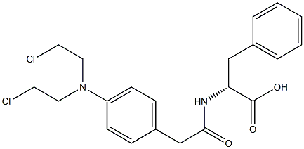 (R)-2-[[[p-[Bis(2-chloroethyl)amino]phenyl]acetyl]amino]-3-phenylpropanoic acid Struktur