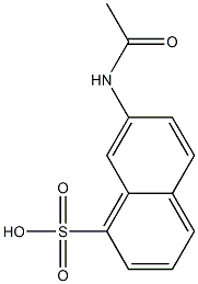 7-アセチルアミノ-1-ナフタレンスルホン酸 化学構造式