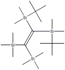 1,1-ビス[(tert-ブチル)ジメチルシリル]-2,2-ビス(トリメチルシリル)エテン 化学構造式