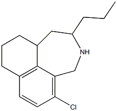 5-クロロ-2-プロピル-1,2,3,4,8,9,10,10a-オクタヒドロナフト[1,8-cd]アゼピン 化学構造式
