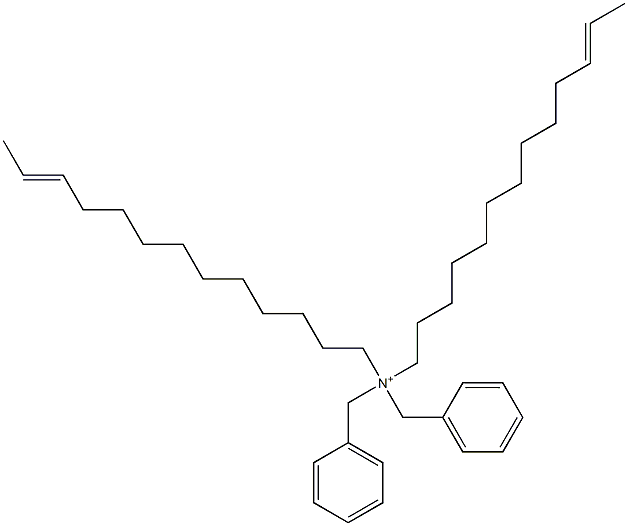 ジ(11-トリデセニル)ジベンジルアミニウム 化学構造式