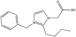 3-Benzyl-2-butyl-1-(carboxymethyl)-1H-imidazol-3-ium Structure