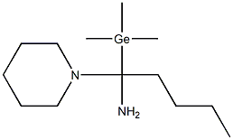 1-(トリメチルゲルミル)-1-ピペリジノペンタン-1-アミン 化学構造式