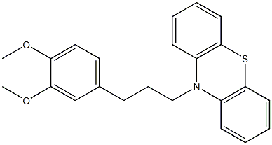 10-[3-(3,4-Dimethoxyphenyl)propyl]-10H-phenothiazine,,结构式