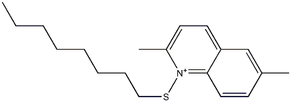 1-Octylthio-2,6-dimethylquinolinium Structure