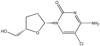 5-Chloro-2',3'-dideoxycytidine 结构式