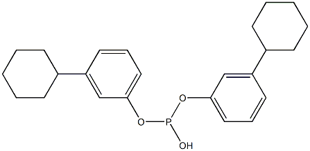 Phosphorous acid hydrogen bis(3-cyclohexylphenyl) ester Structure